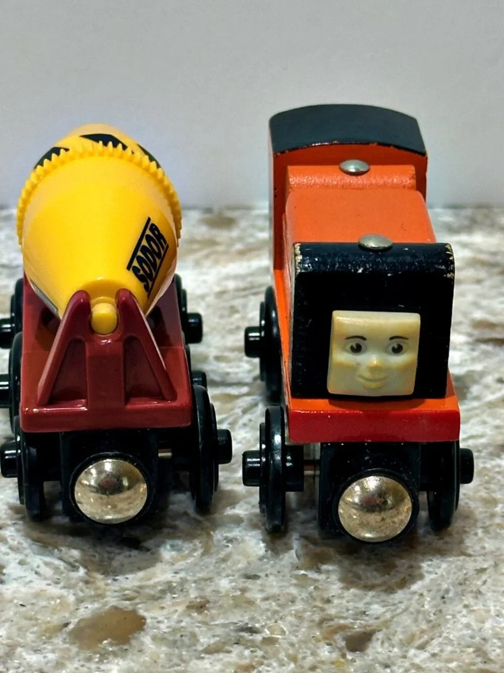 Thomas & Friends Wooden Railway Rusty & Cement Mixer Train Lot Learning Curve